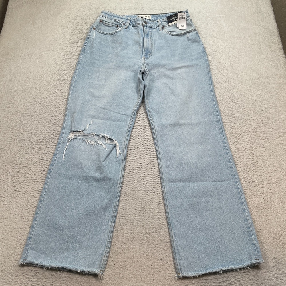 Abercrombie Fitch Curve Love 90's Relaxed Jeans Women's Size 31X30 NWT
